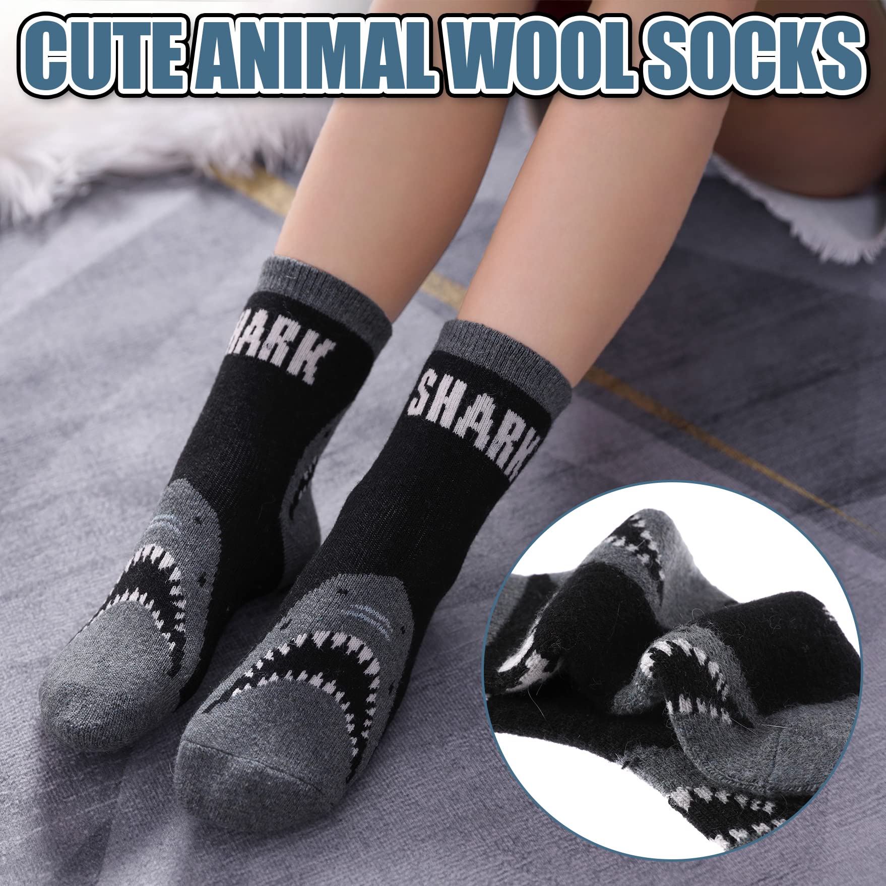 Calcetines de senderismo para niños de lana merino para niños y niñas Toddler Thermal Invierno cálido Grueso Tripulación Botas de snowboard Regalo Calcetines