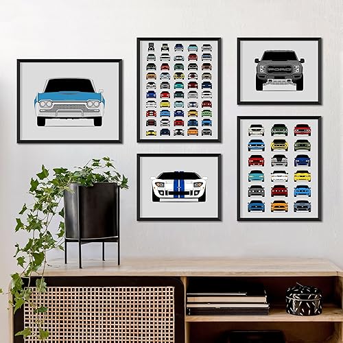 Miniatura 5 de Ford Mustang 1968 Shelby GT500KR Cobra (Front and Side) Inspired Poster Print Wall Art Decor Handmade Carroll Shelby S1 (Unframed)