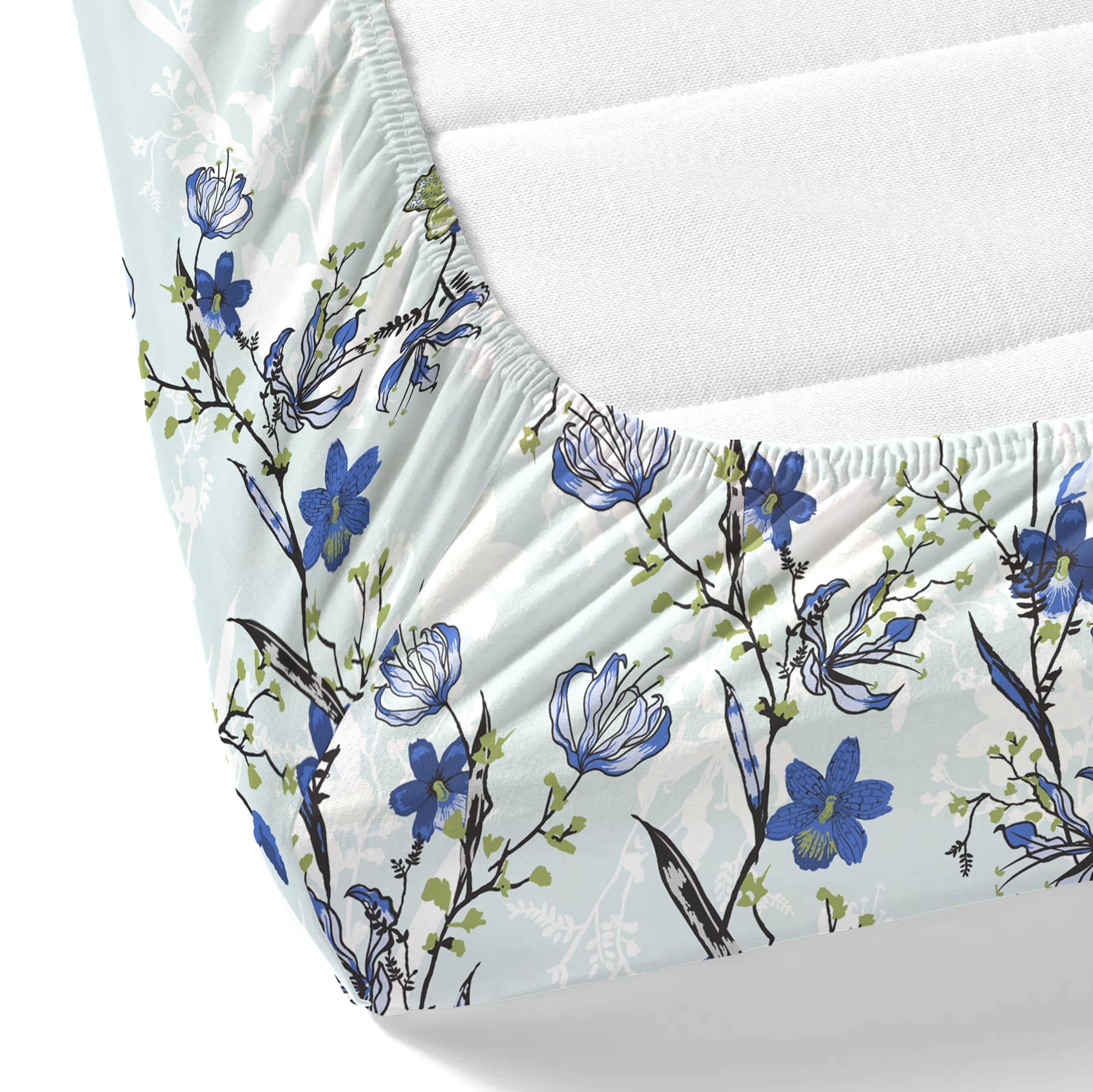 Dreamscape King Cotton Bedsheet Set - Blue -5