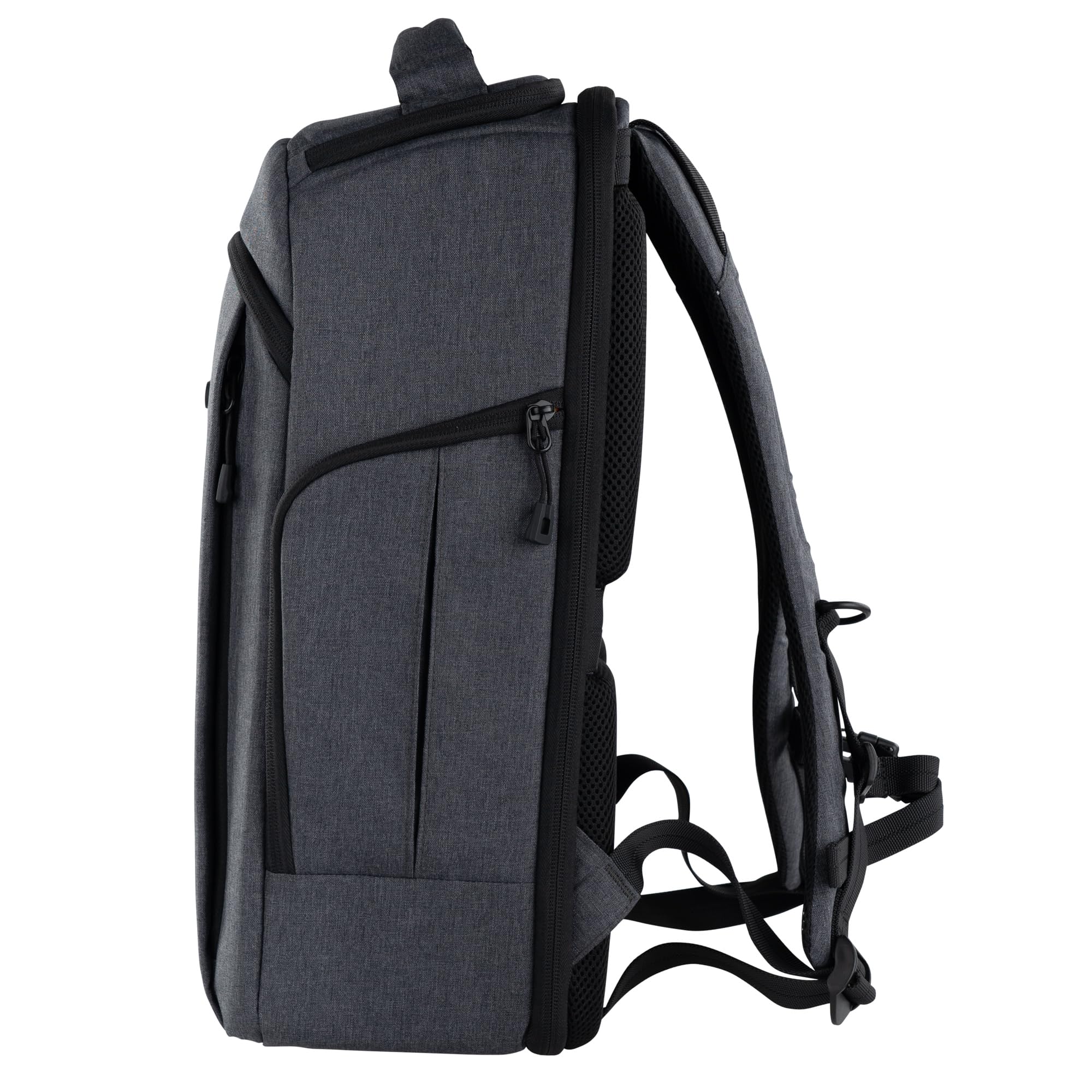 DÖRR Praga Go - Mochila para cámara réflex digital, resistente al agua, compartimento para portátil de 16 pulgadas, división interior flexible, 16 l, ligera, soporte para trípode, funda para lluvia