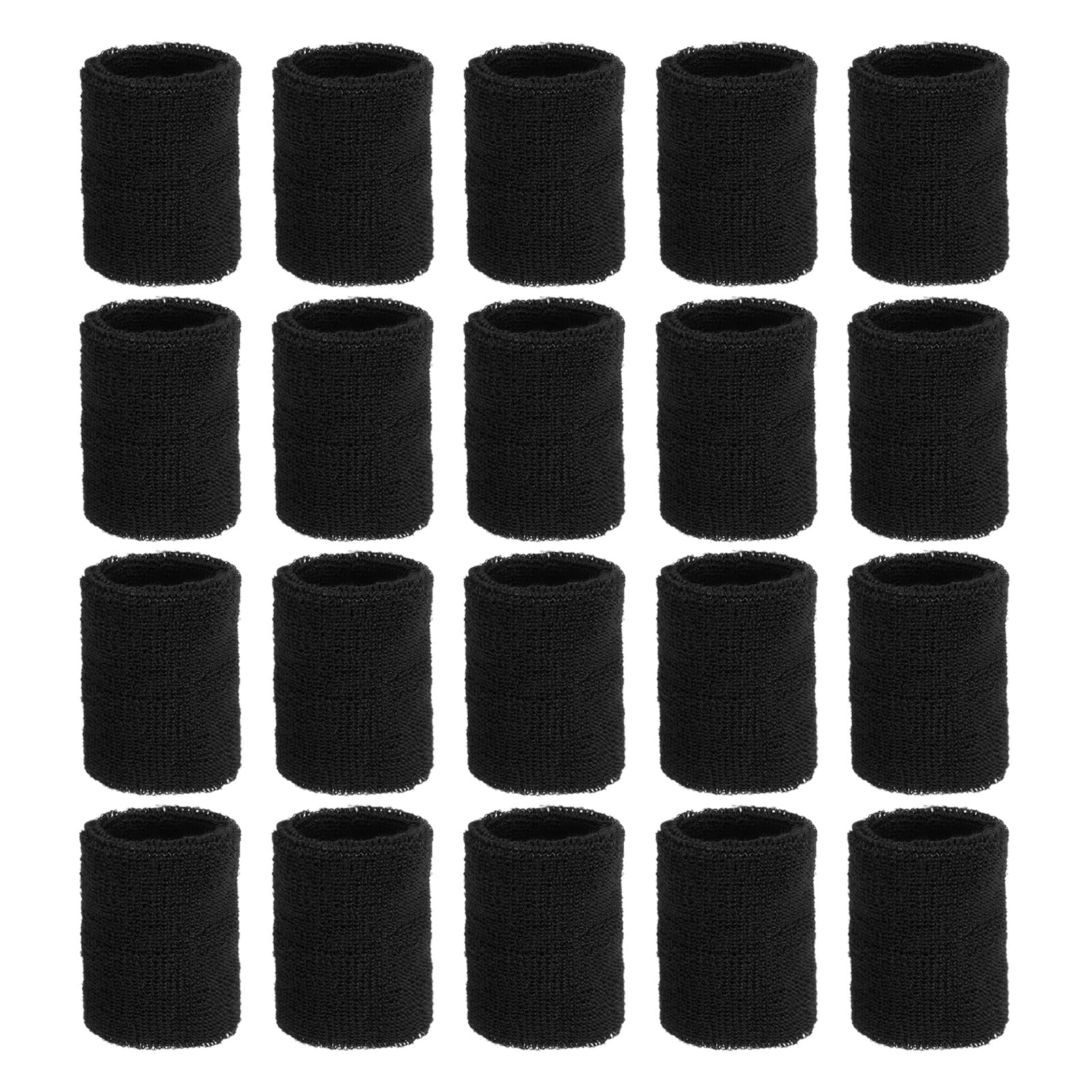 sourcing map Wrist Sweatbands Sports Wrist Bands Sweat for Men & Women Athletic Absorbent for Basketball Football Tennis Soccer Running Working Out Dark Blue, Pack of 20 — image 1