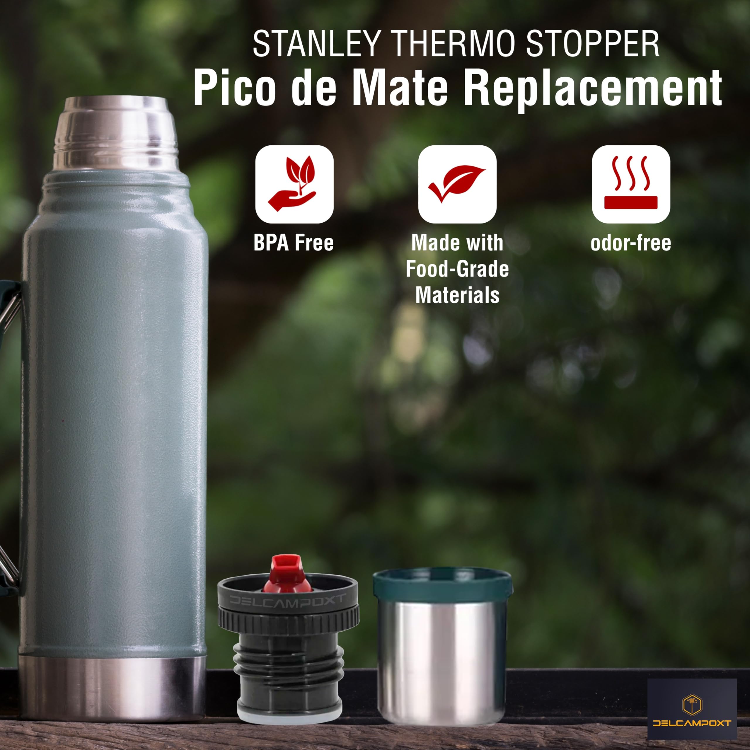 DelCampoXT Lid Termo/Thermal Flask Stopper Pico de Mate