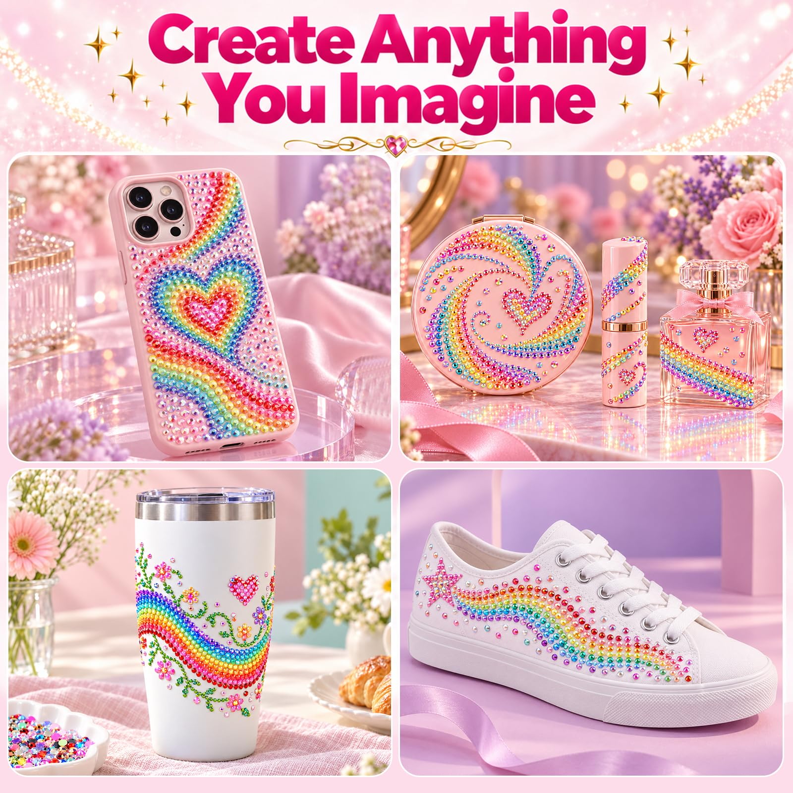 40 Colors Rhinestones Bedazzling Kit - 40000pcs -5