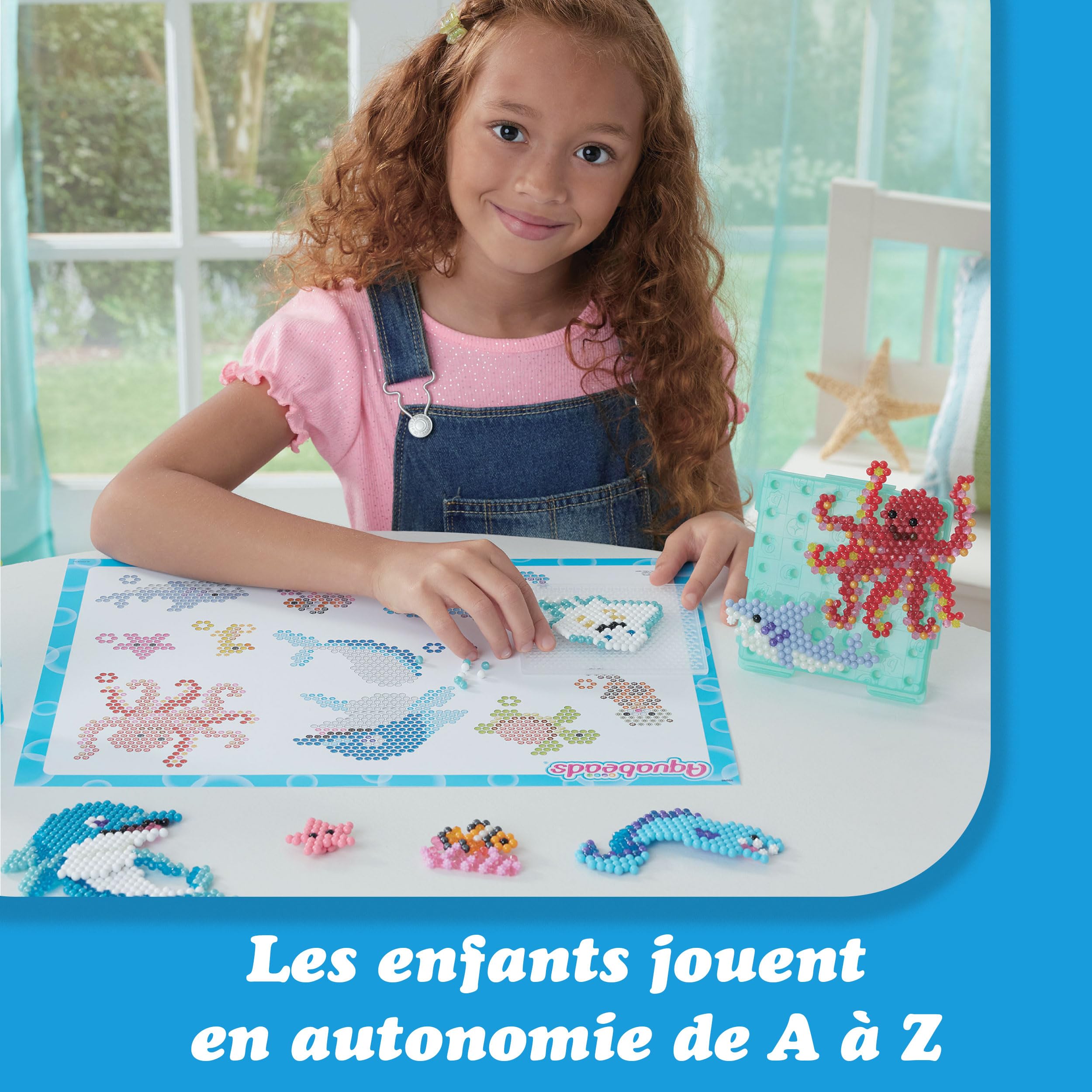 Aquabeads Coffret Vie Aquatique – 1500 Perles à Eau – Activité Manuelle Enfant 4 Ans+ – 35046