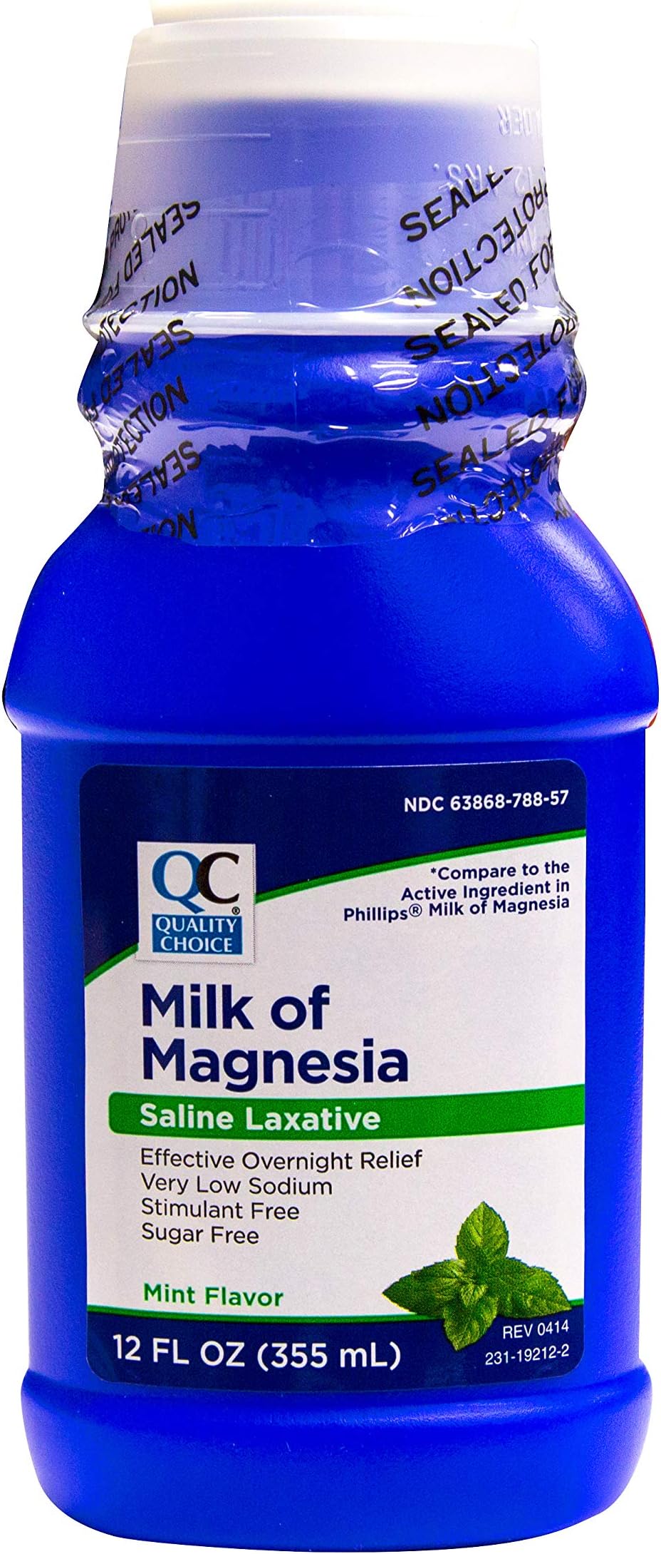 Quality Choice Milk of Magnesia Mint Flavor 12 Fl Oz (Pack of 6)