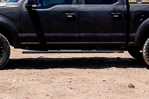 Miniatura 8 de Raptor Series Estribos escalones de 6.5 pulgadas de ancho con agarre de diente de sierra de aluminio negro compatible con SuperCrew 15-25 F-150