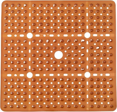 Miniatura 13 de ENKOSI Alfombrilla grande de 27 x 27 pulgadas cuadrada antideslizante para la ducha | Alfombrilla antideslizante para cabina de ducha para personas