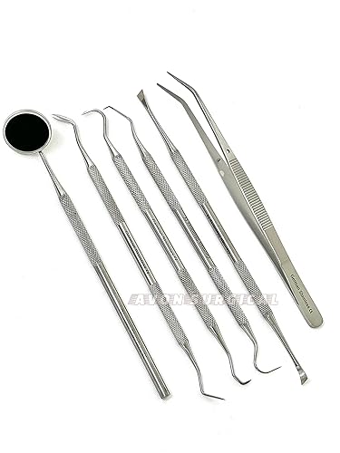 Miniatura 5 de Herramientas alemanas-dentales, removedor de placa para dientes, kit de limpieza de higiene dental, raspador de dientes, limpiador de sarro de