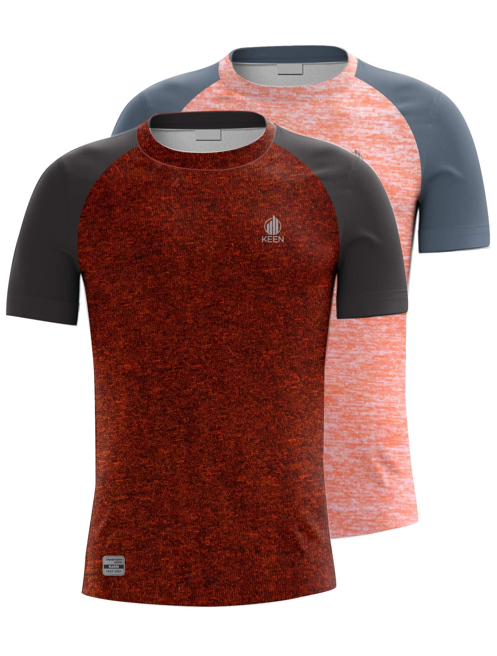 Men/Women's T-Shirt 's Round Neck Fabric Melange Classic Fitting Unisex T-Shirt (Pack of 2)