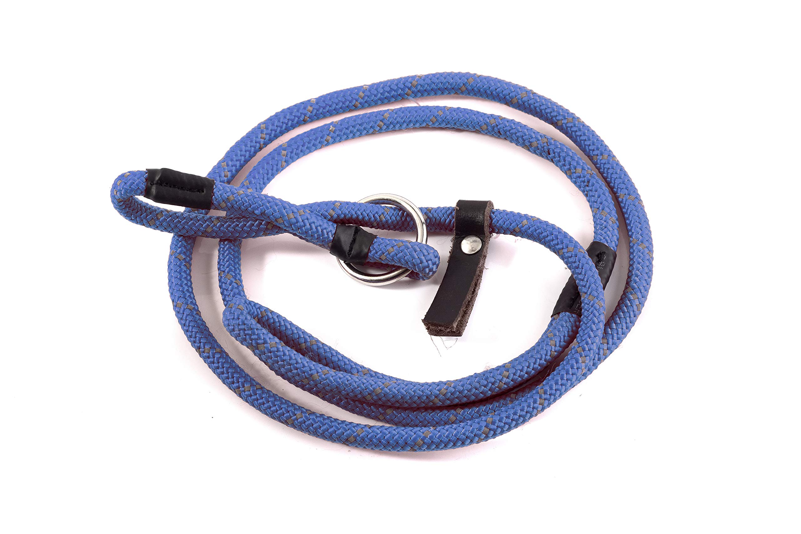 Gee Tac Figure of Eight Soft Hi Viz Dog Lead - Blue