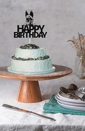 Miniatura 7 de Decoración negra de feliz cumpleaños para perro, decoración de pastel de cumpleaños de perro para mascotas, suministros de fiesta de primer