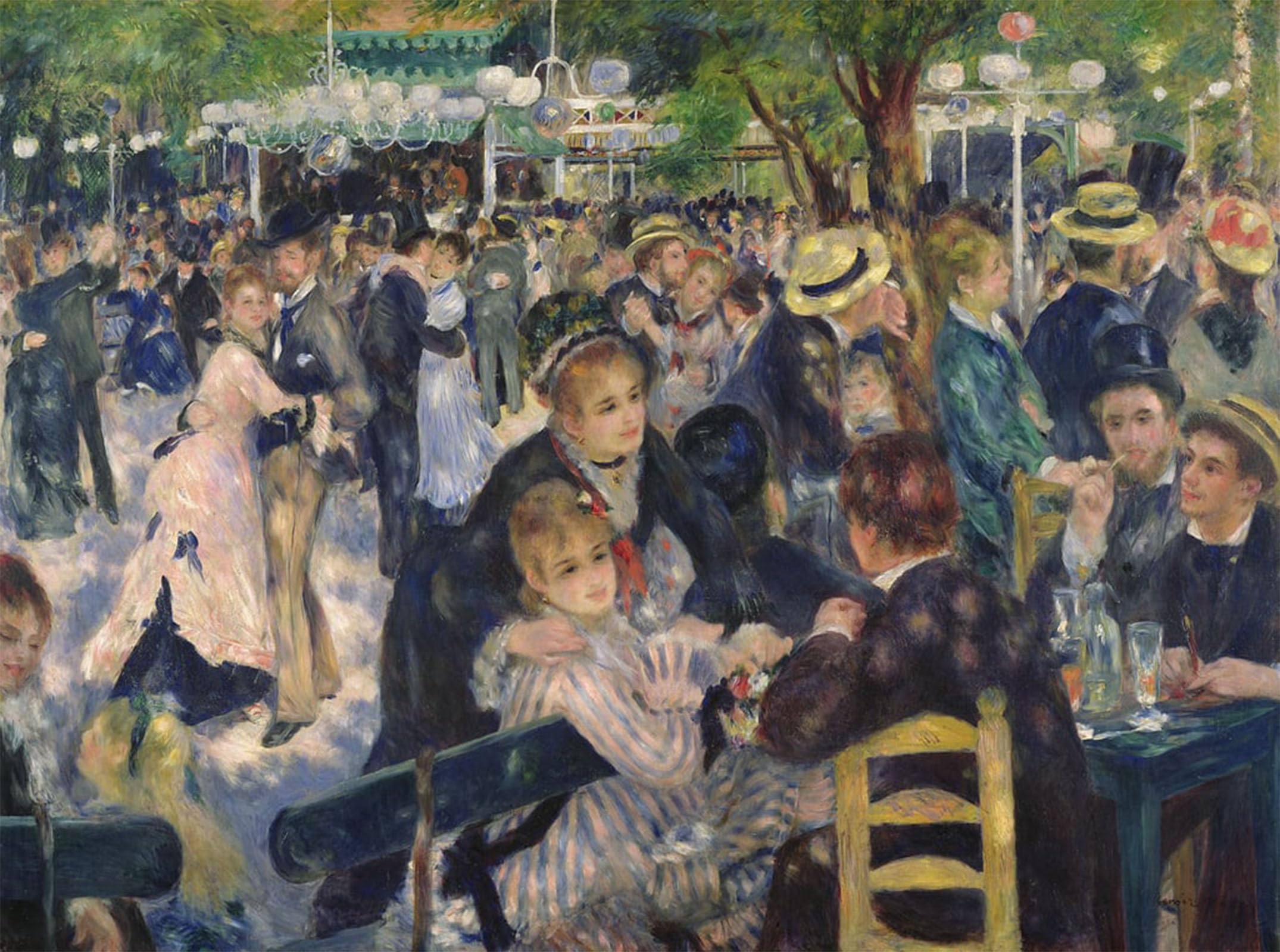 ARTXLXXBN Famous Prints Artwork Pictures Poster Painting Art Ball At the Moulin De La Galette by Pierre Auguste Renoir Artwork Landscape Pictures for Home Decor 60x90cm