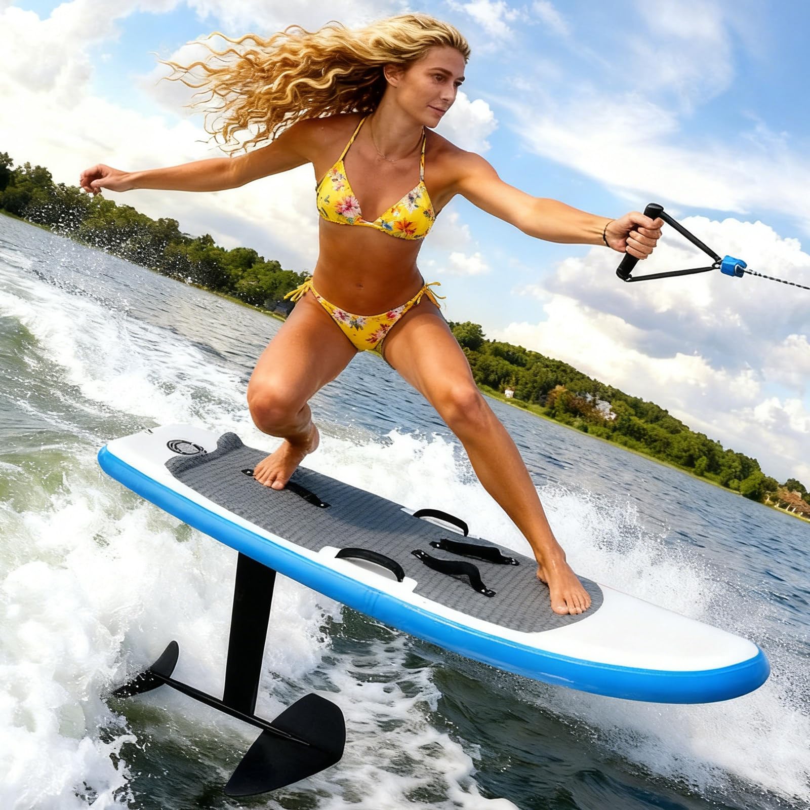 Nadmuchiwana deska hydrofoliowa z folią do surfingu i paddleboardingu – idealna do sportów wodnych i przygód foliowych