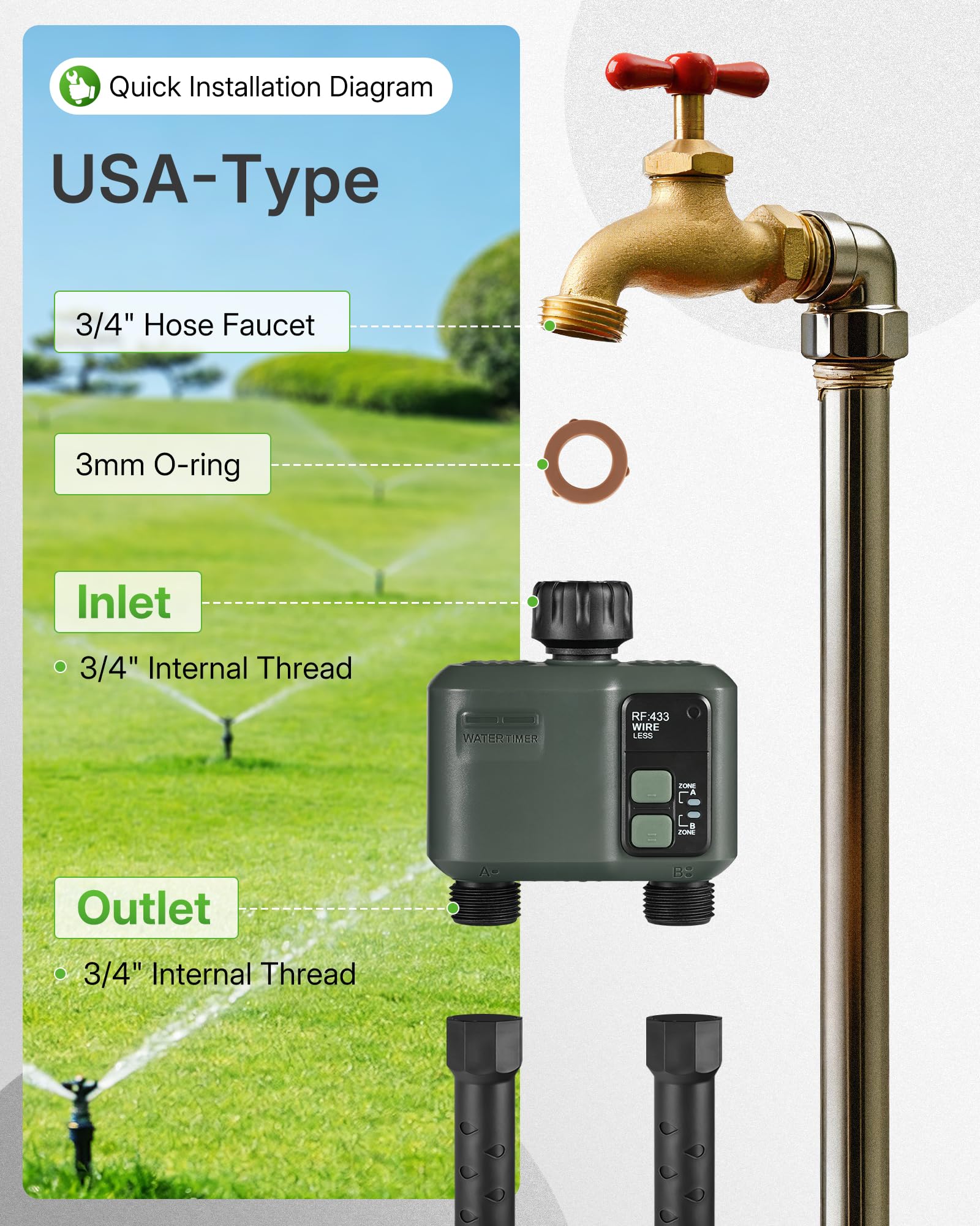 Timer per irrigazione D32WT06