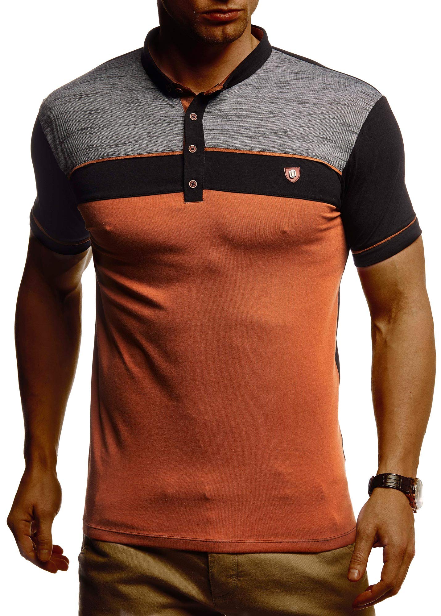 Leif Nelson LN1420 Men Summer Polo Tee, Collar, Slim Fit, Cotton Blend, Basic, Sweatshirt, Short-Sleeved, Various Colours, Long LN1420