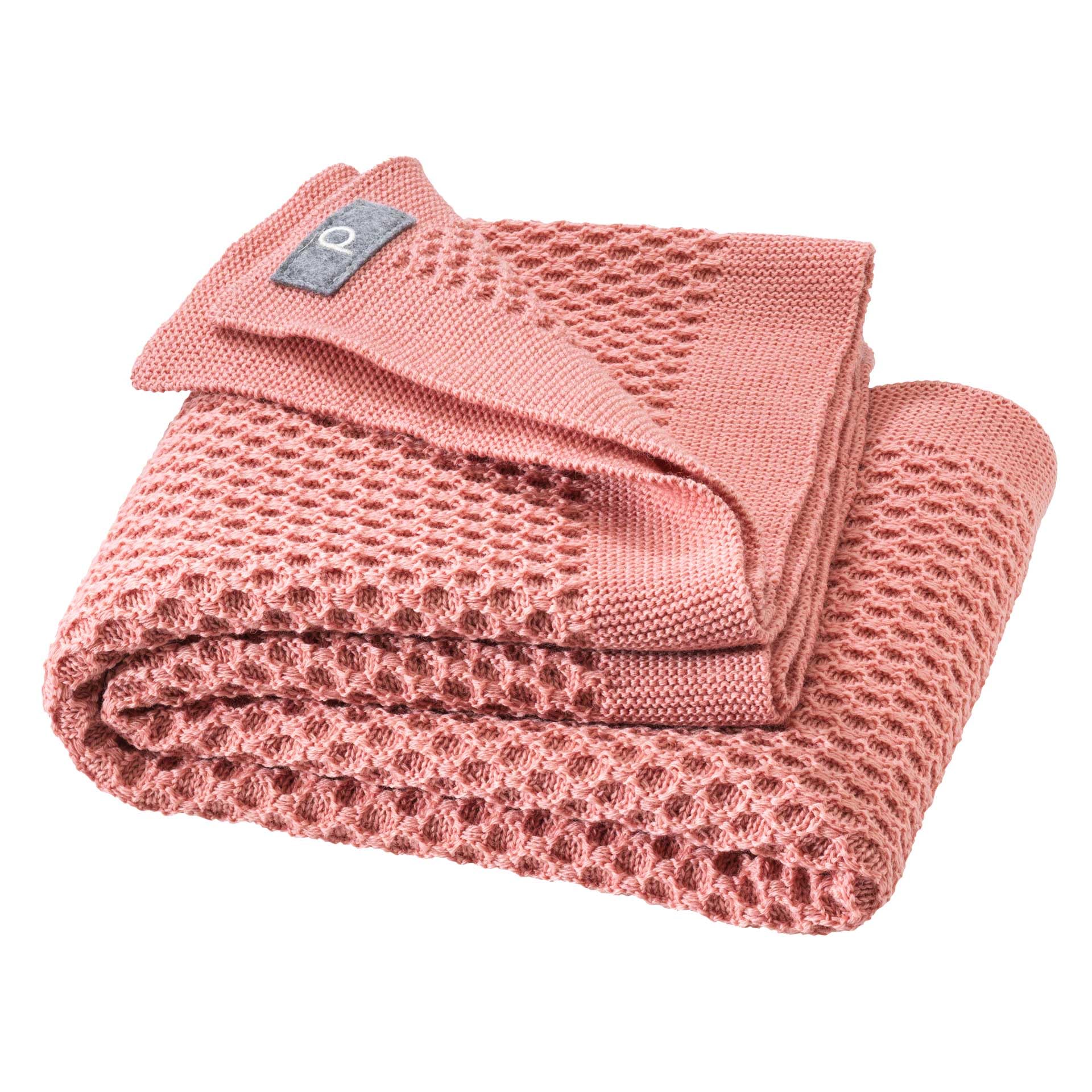 Honeycomb Knit Blanket for Baby & Children, 100% Organic Merino Cuddly Soft & Warm, 80 x 100 cm, Sustainable & Fair