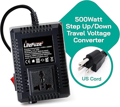 Miniatura 2 de LiteFuze, convertor de voltaje altobajo para viaje. Cable EE.UU.