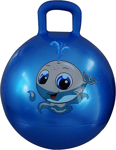 AppleRound Hippity Hoppity Hoppity Hoppity Hopball - Bola de tolva espacial con mango para niños, 18 pulgadas de diámetro, para niños de 3 a 7 años,