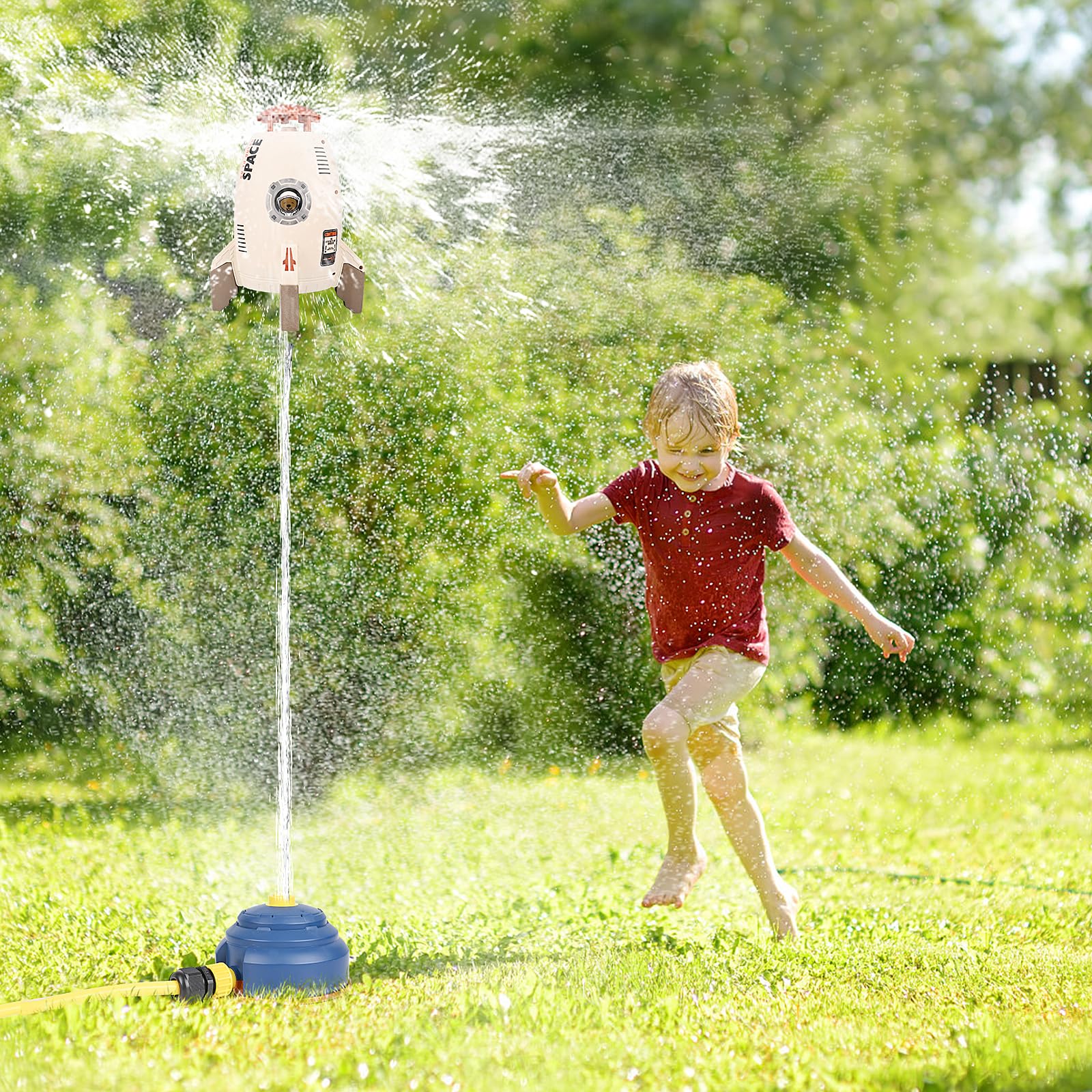 Outdoor Zraszacz zabawka, zabawka rakietowa zraszacz dla dzieci, opryskiwacz do wody, rakieta zraszacza, zabawki wodne dla dzieci na podwórko, trawnik, zajęcia na świeżym powietrzu (rakiety)