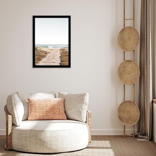 Vista 286 de Americanflat - Marco para póster de 71 x 74 cm con plexiglás pulido, portarretratos negro de madera industrializada, Epic Collection, marco ancho