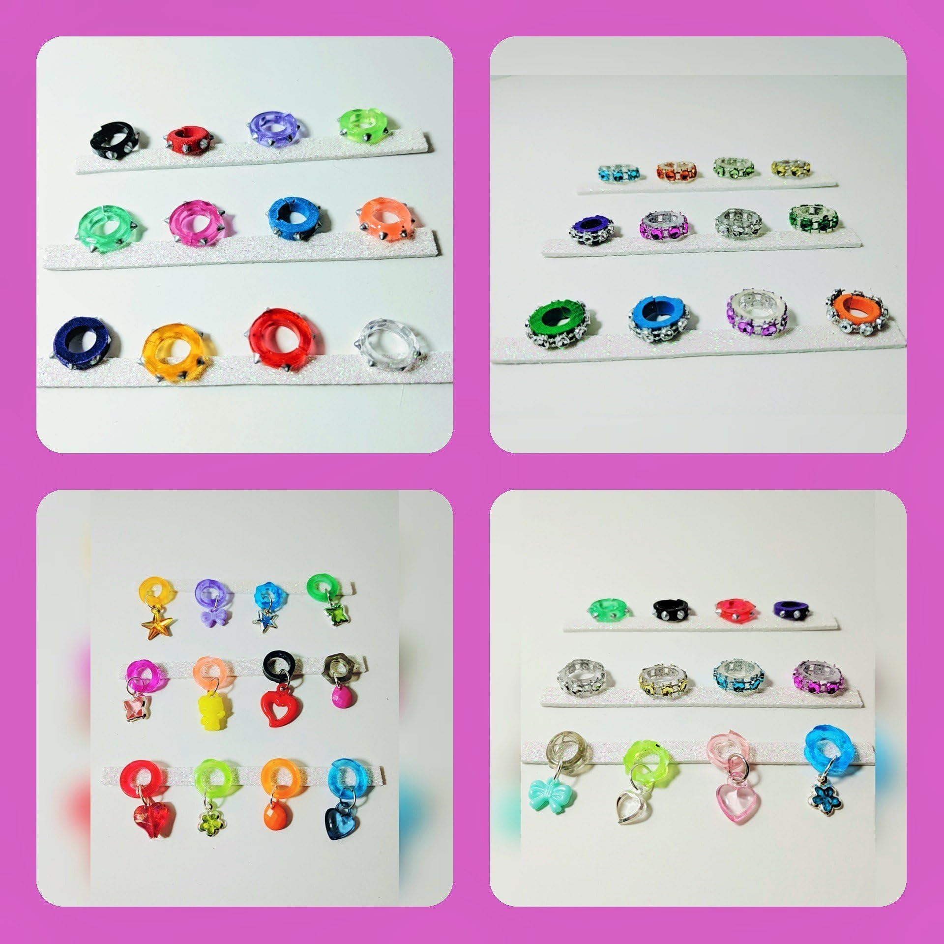 Littlest Pet Shop Custom Collars - Spiked, Jeweled, Charmed or Mixed - (12 PC) Randomly Selected LPS accessories (NO PETS)