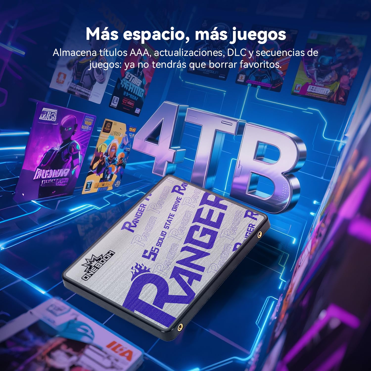 Kingspec OneBoom SSD 512GB SATA III 2,5" 3D NAND Flash Disco Duro SSD Interno, Velocidad de Lectura hasta 550 MB/s para PC, Portátil y Actualización de PS4