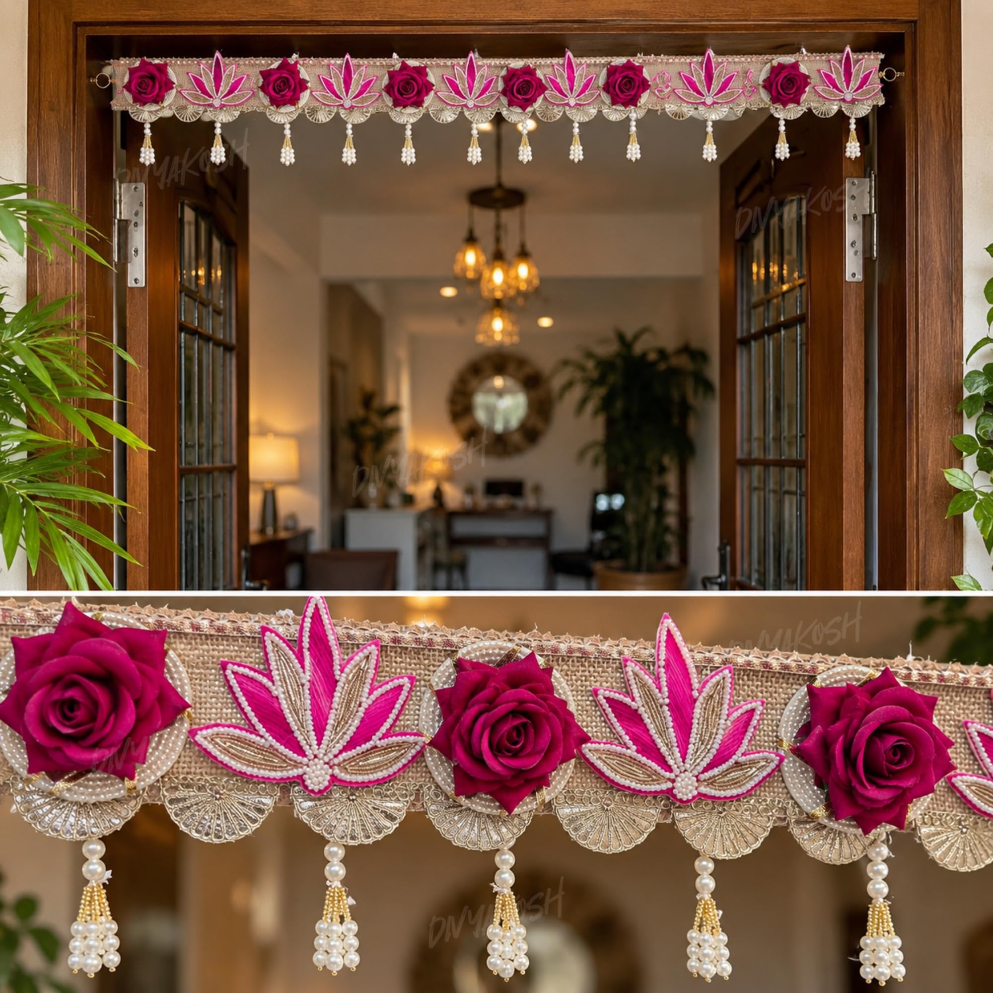 Divyakosh Rose Toran - Handmade Door Hanging -2
