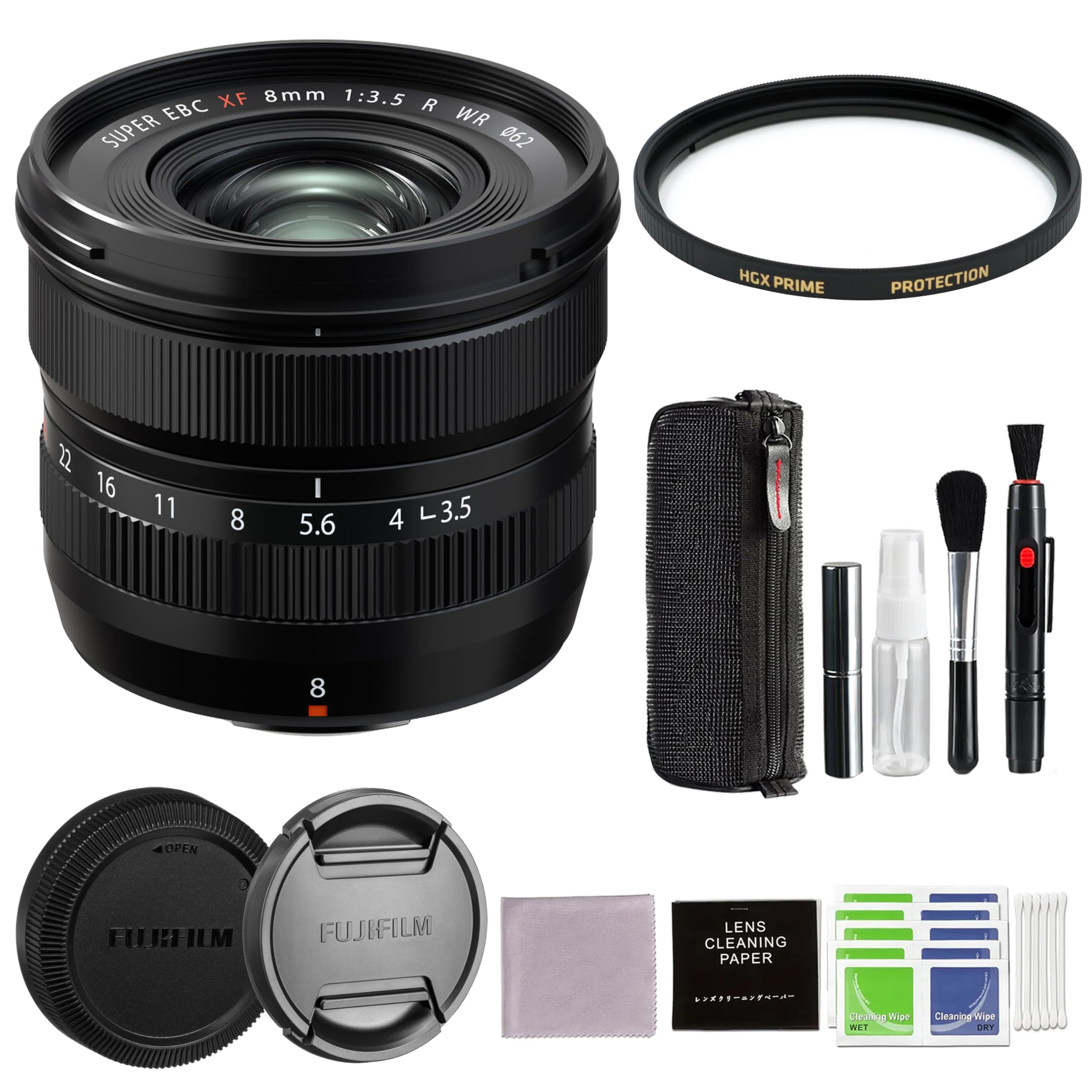 Amazon.com : Fujifilm Fujinon XF 8mm f/3.5 R WR Lens Bundle with