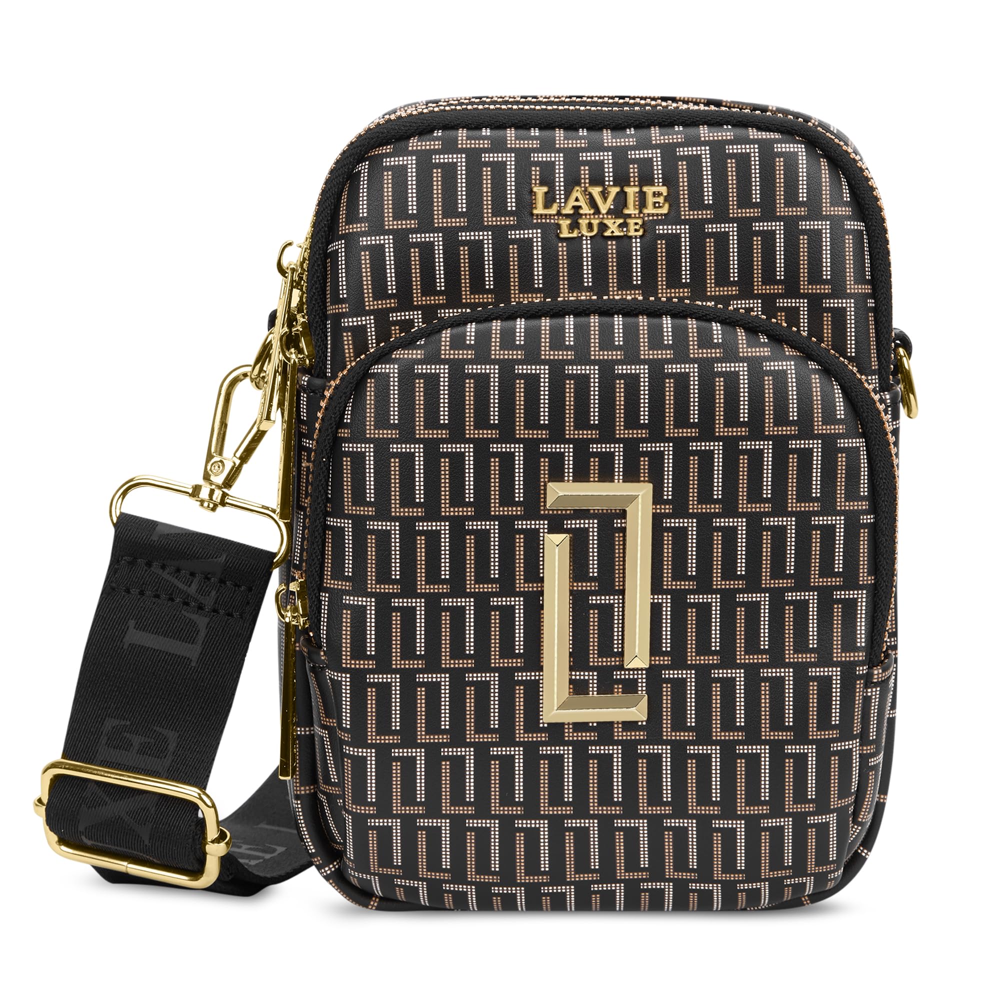 lavie luxe Women's Mono Mobile Vertical 3 Compartment Crossbody Box Sling Bag | Ladies Purse Handbag | Gift for Women-picture-22