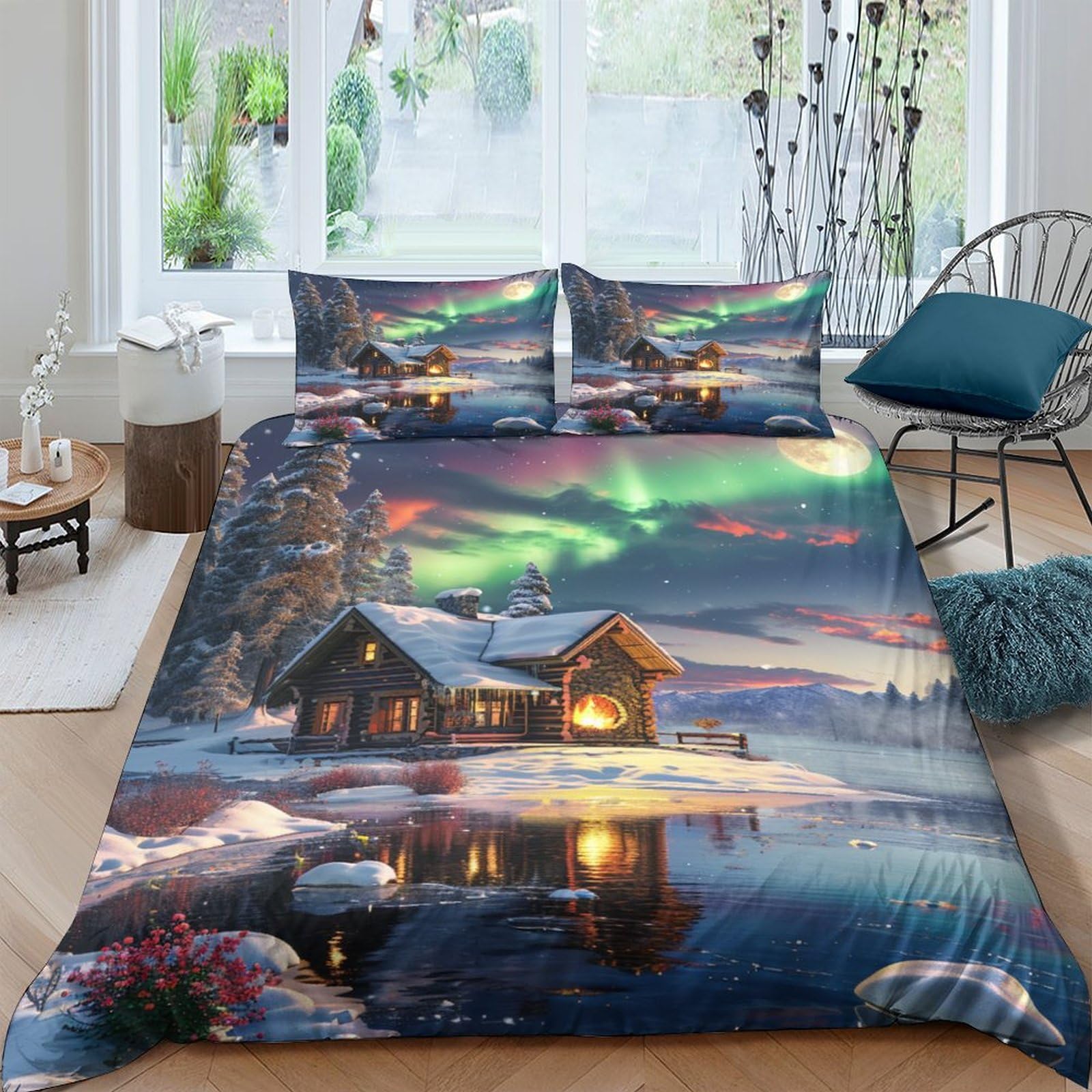 Parure de lit 200x200 cm Aurora Lodge pour transformer votre chambre en cocon douillet