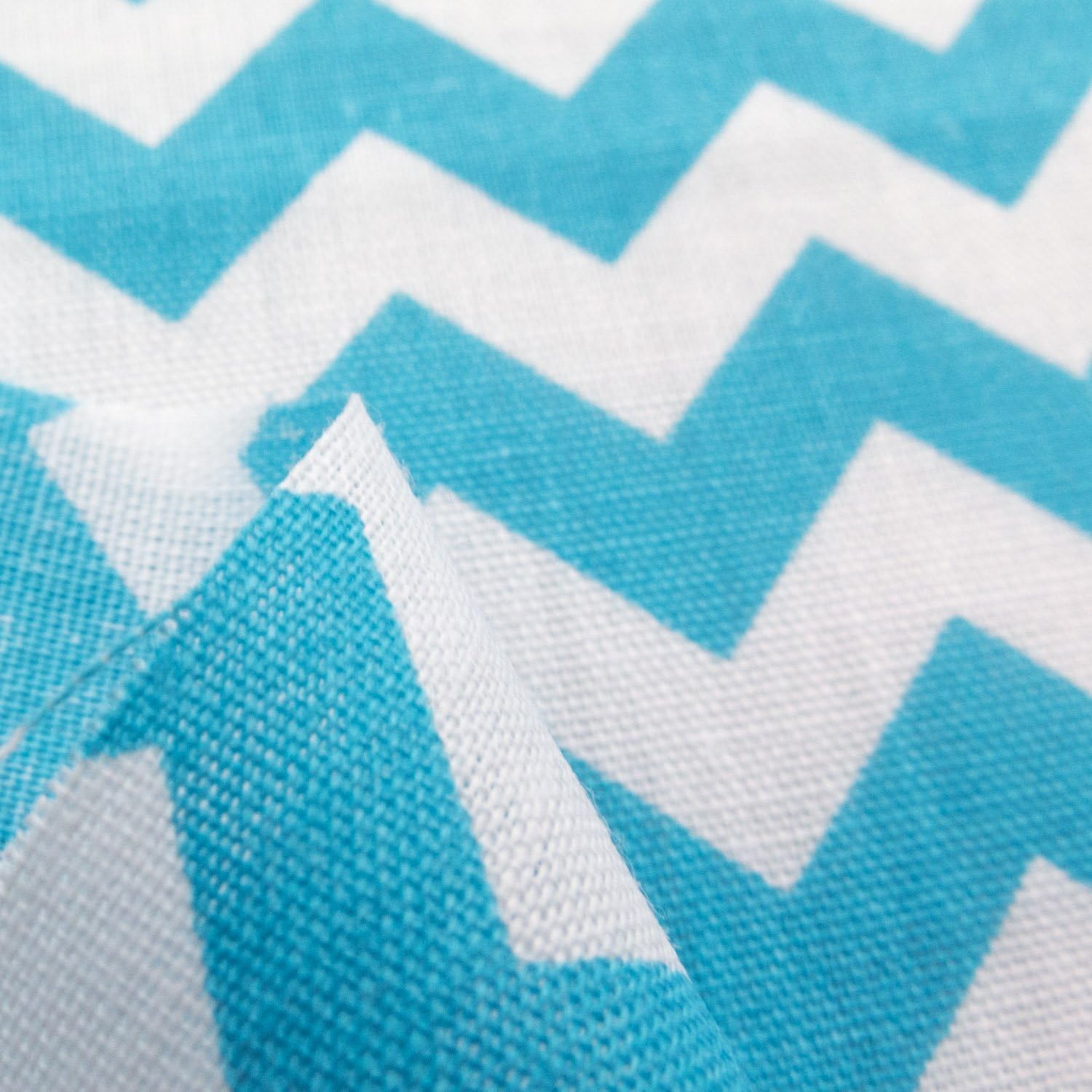 Small Chevron Poly Cotton Fabric – 60" Wide by The Yard – Lightweight, Breathable Material for Tablecloths, Curtains, Crafts & Décor
