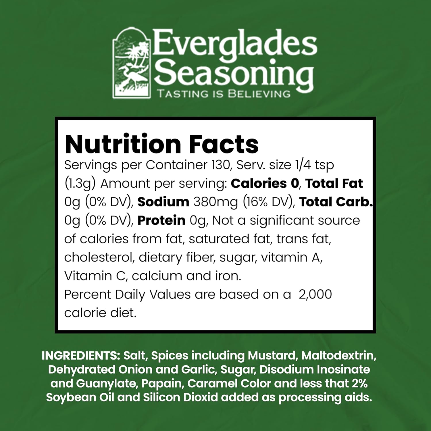 Everglades All Purpose Seasoning - No MSG, Unique Blend of Imported Herbs & Spices for Authentic Down-Home Southern Flavor Made In The USA 6 Oz - Image 2