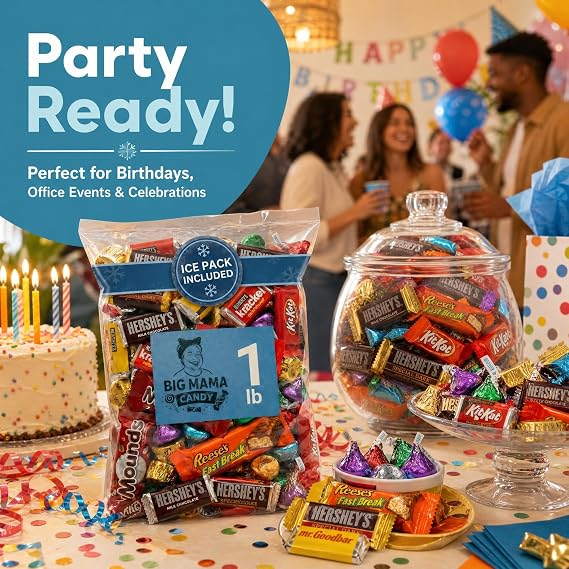 Big Mama Candy Chocolate Variety Pack 3 lb Bulk Mini Bars