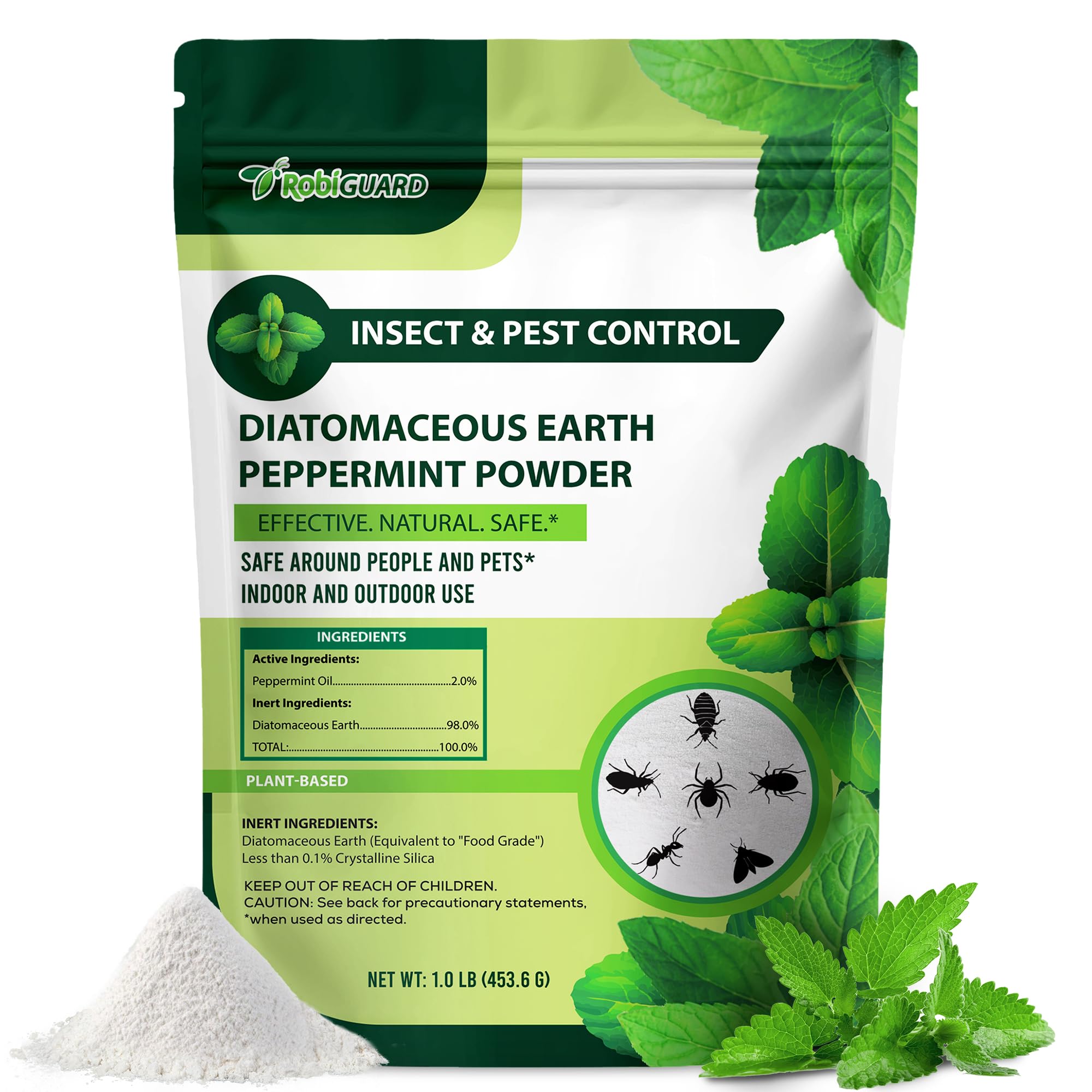 Diatomaceous Earth Food Grade & Peppermint Powder