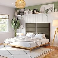 Vista 150 de Jaxx Panelist - Cabecero acolchado moderno, juego de 4 paneles para montar en la pared (cada uno de 11.25 x 38 pulgadas), tamaño King