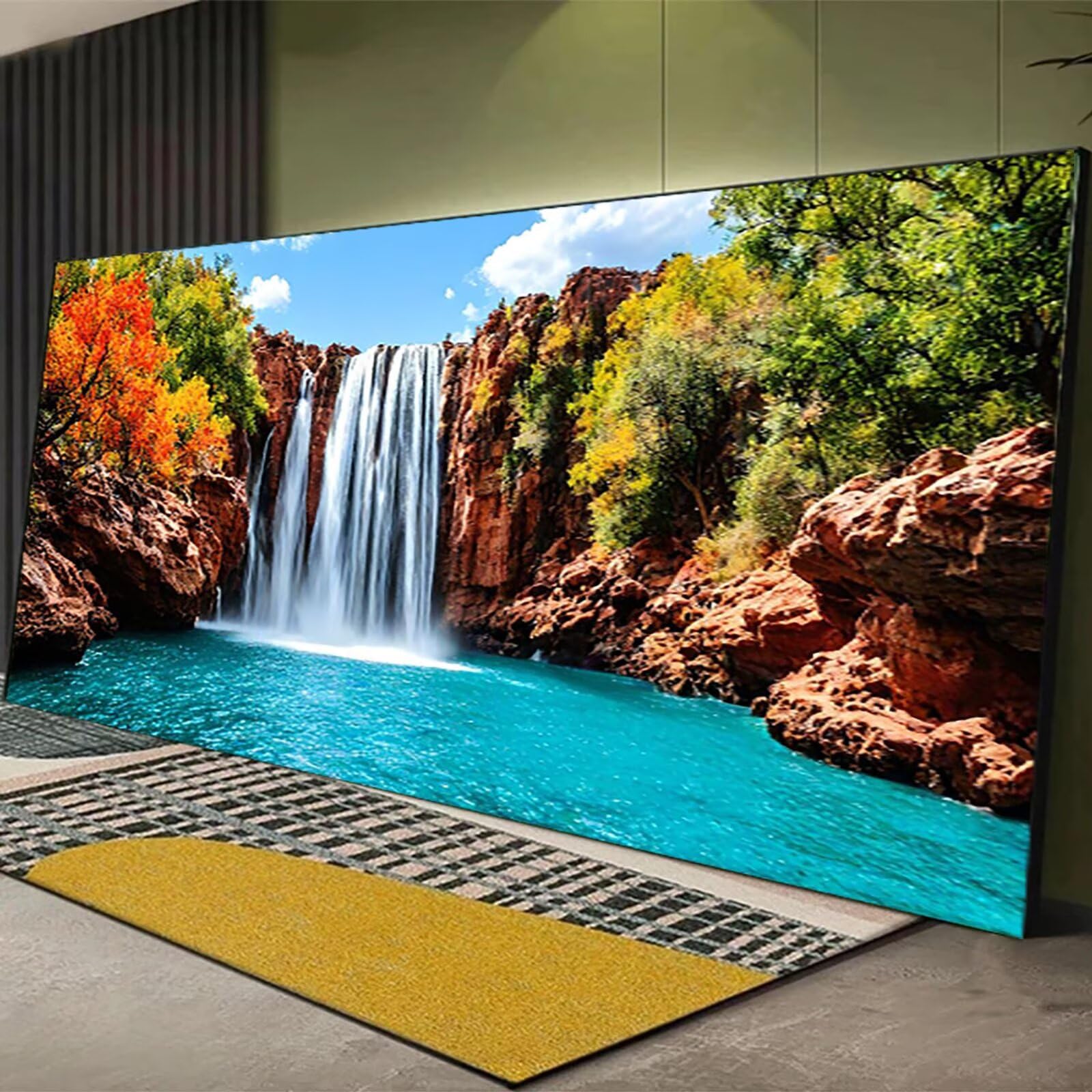 Malen nach Zahlen Kinder Fallen, Geschenke für Mädchen Junge, Bastelset Kinder, Malen nach Zahlen See | Malen nach Zahlen Ohne Rahmen, für Home Wand Dekor Geschenk (60x120cm) Bastelset Erwachsene 5-6