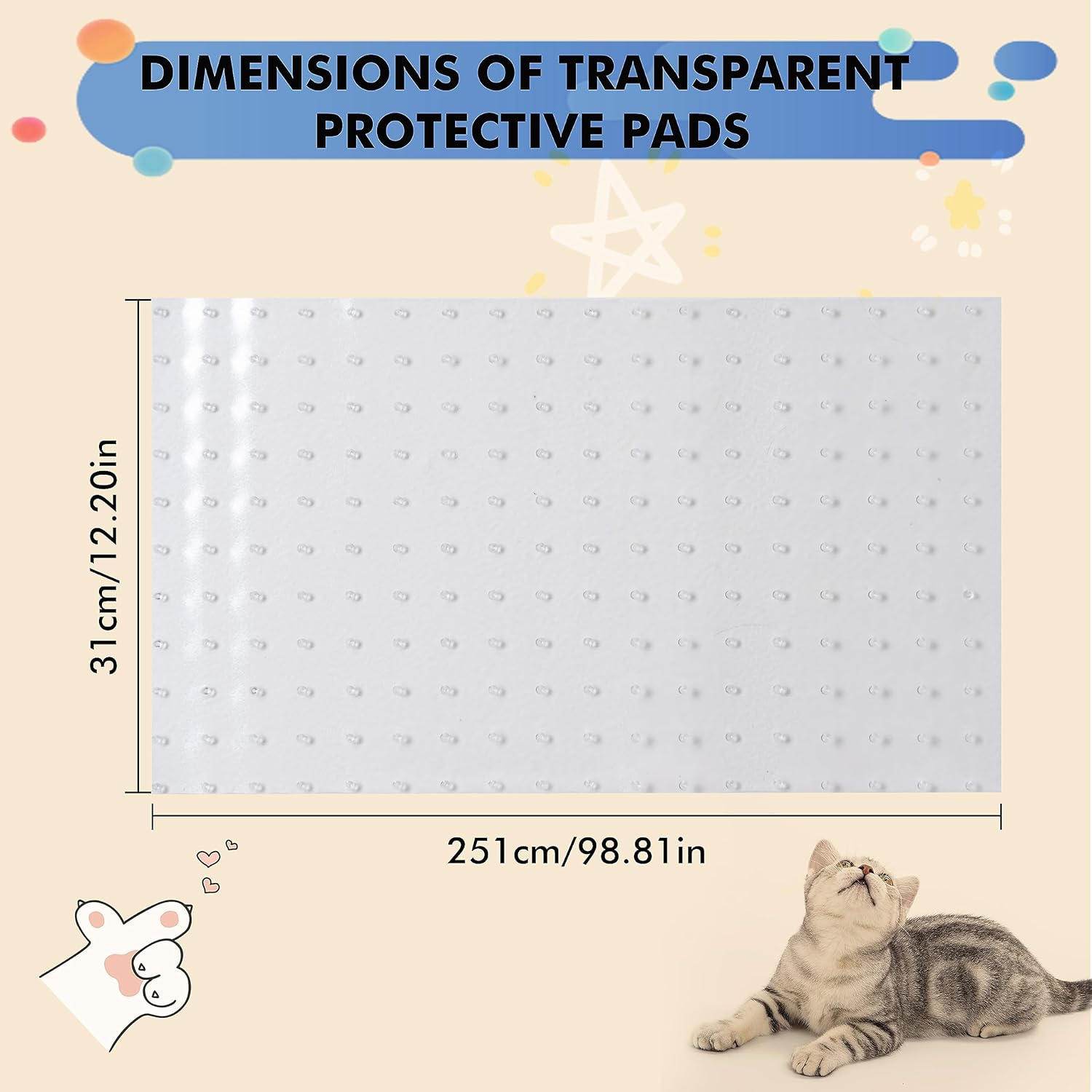 Heavy Duty Doorway Carpet Protector, Heavy Duty Plastic Prevents Cats and Dogs from Scratching your Carpet and Rugs at Doorways Non-Slip 8.2Ft Floor Runner Thicker for Better Protection and Durability