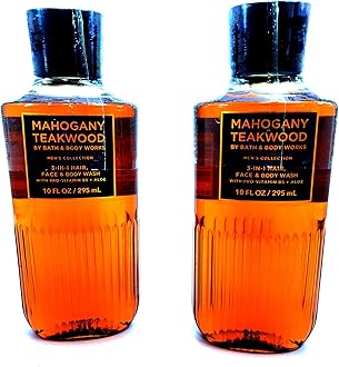 Bath and Body Works, Signature Collection Teakwood 2-in-1 Hair + Body Wash (2 Pack)