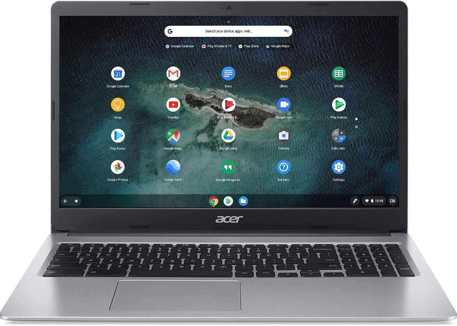 Acer 15.6inch Chromebook-Intel Celeron N4000 Processor, 4GB Memory, 32GB SSD Storage, Bluetooth, Chrome OS-(Renewed) (N4000/32GB/Non-Touch)