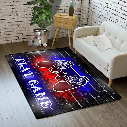 Miniatura 1 de Alfombra de videojuegos suave para dormitorio de niños, alfombra de control de videojuegos, tamaño pequeño, para comedor, sala de estar, dormitorio,