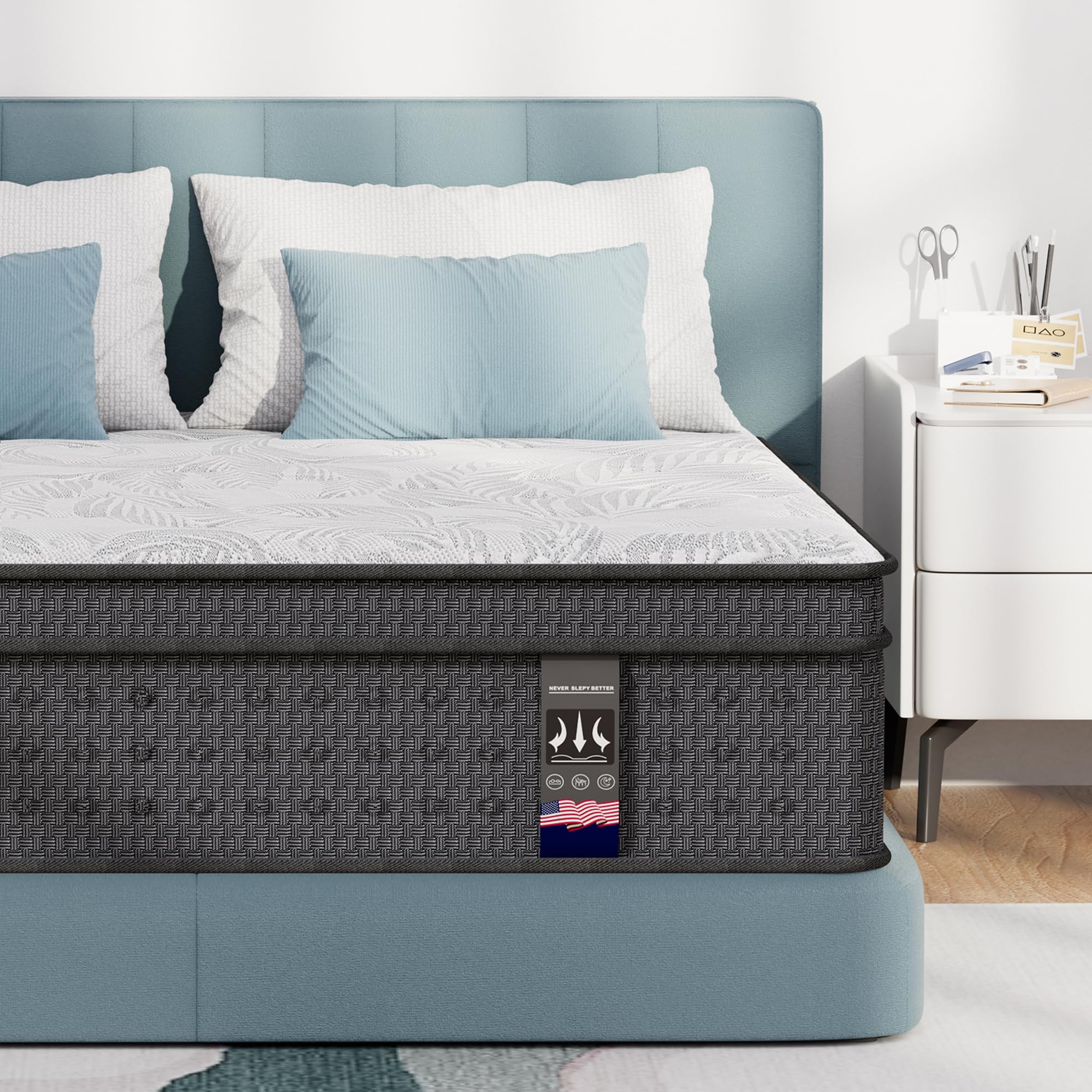 (Similar product) Queen Mattress 14 inch, Medium Firm Hybrid Mattresses with Cooling Gel Memory Foam, Queen Mattress in a Box, Independent Spring for Motion Isolation, Pressure Relief & Upgraded Support, CertiPUR-US