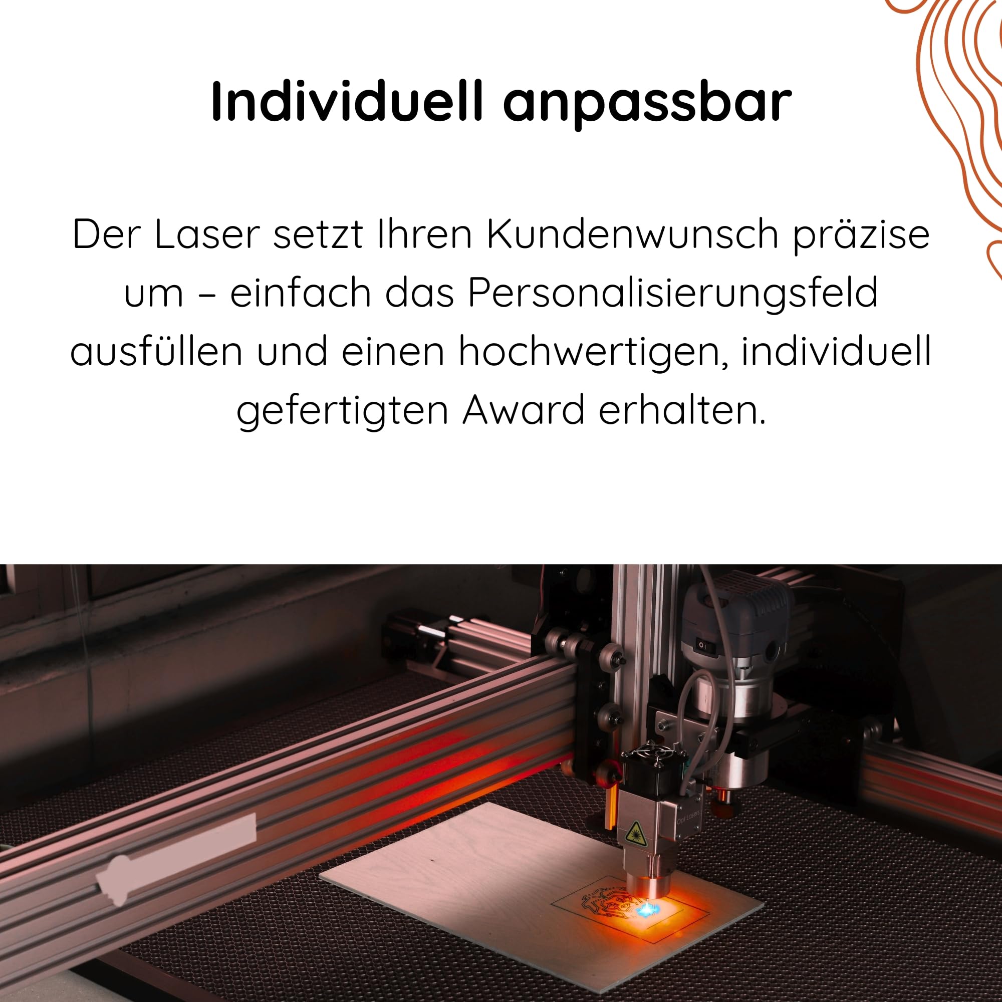 Pila Stone Award mit Gravur aus Acryl & Edelholz – personalisierte Trophäe mit Logo & Text für Sport, Schule, Firma & Events – Pokal als Auszeichnung, Geschenk, Jubiläum