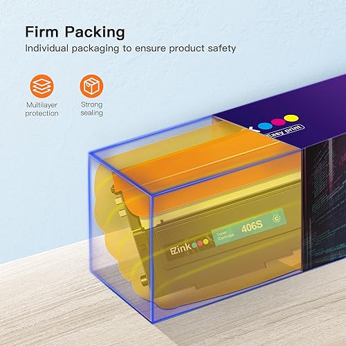 Miniatura 5 de E-Z Ink Cartucho de tóner de repuesto compatible para Samsung 406 406S CLT-K406S CLT-C406S CLT-M406S CLT-Y406S para usar con impresora Xpress C460W