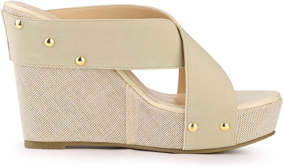 Allegra K Women's Platform Slide Wedges Sandals