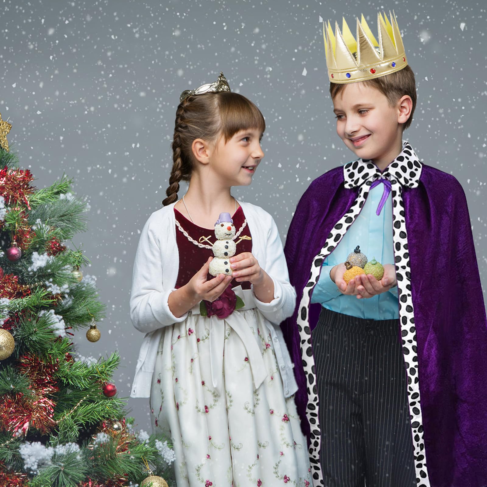 DKINY 2 Piece Kids King Costume, Children’s King Cape, Purple Prince — free download