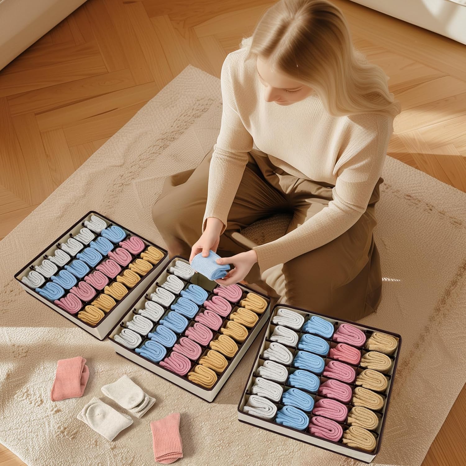 So Der Organizer Divider Underwear Organizer 24-cell Fabric