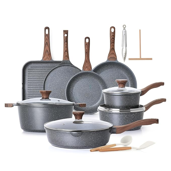 SENSARTE 23-Piece Nonstick Cookware Set