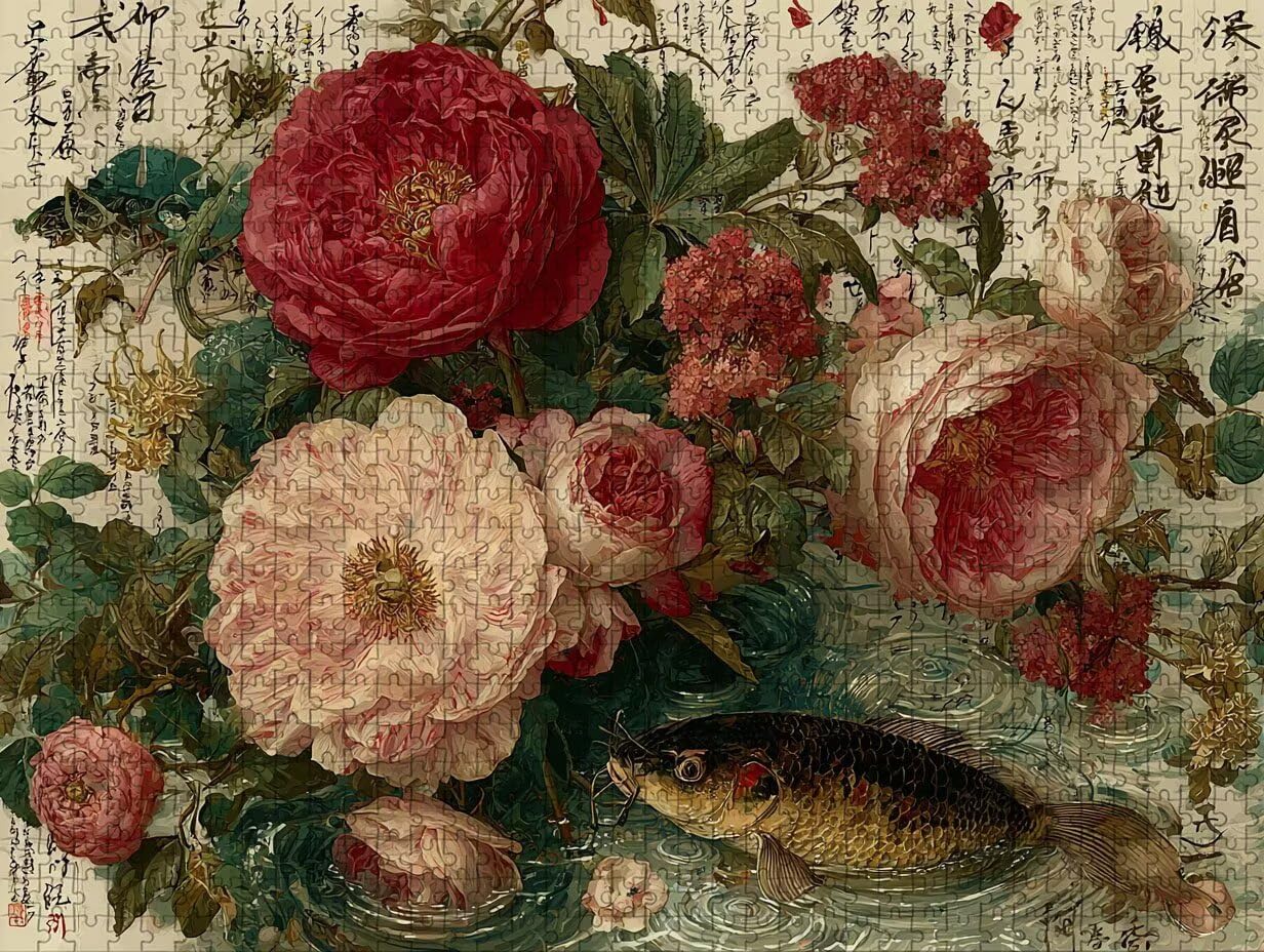 Flor Puzzle Madera 4000 Piezas, Faenar Puzzle Adultos con Caja 141x87cm, Rompecabezas Desafiante, para Hombres Mujeres Adolescente, Juegos de Rompecabezas Creativos, Decoracion Hogar Regalo, H-3870