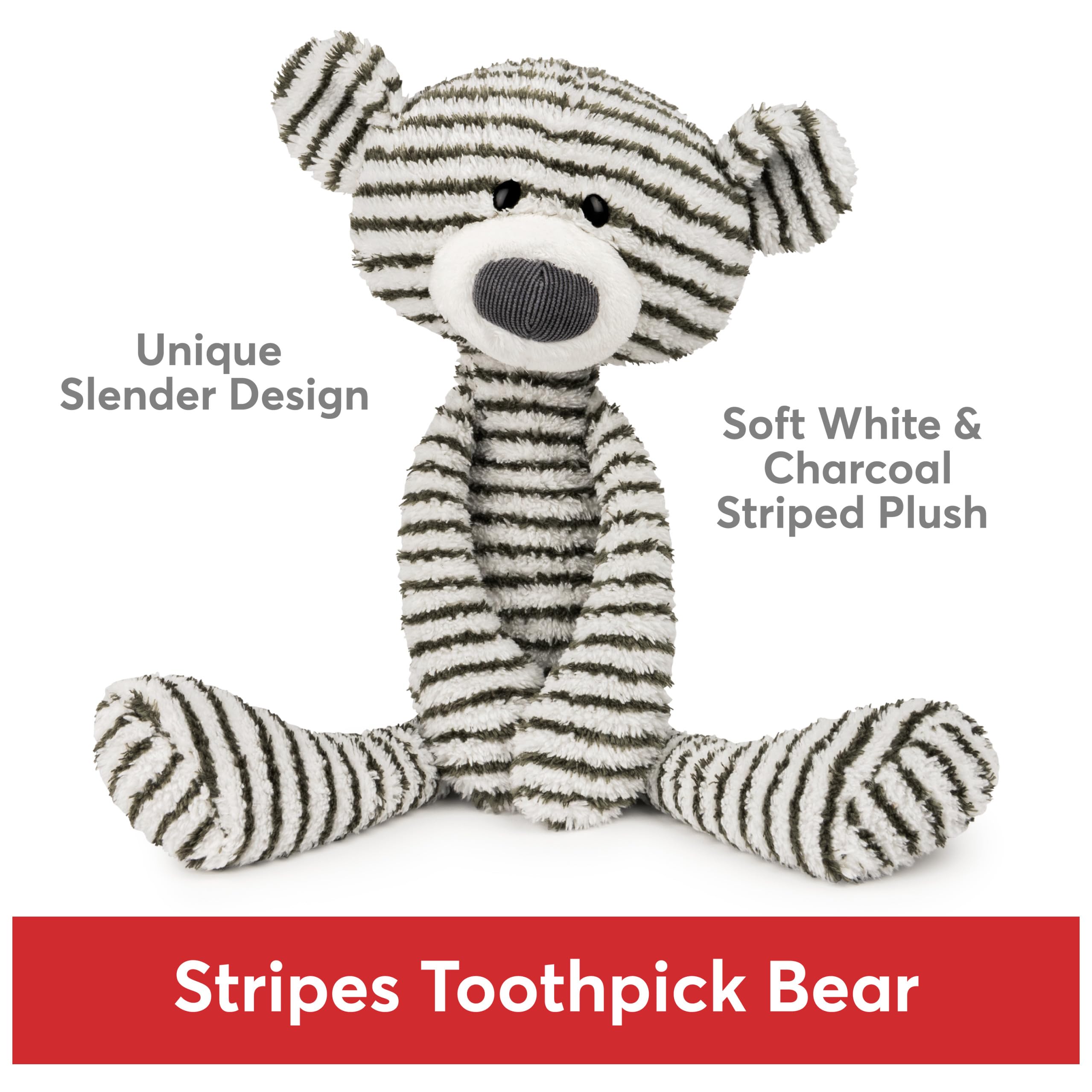 GUND Toothpick Stripes - Oso de peluche de 38 cm, a partir de 1 año