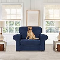 Vista 141 de WEERRW Fundas de terciopelo para sofá de 2 cojines, fundas de sofá de felpa de terciopelo de lujo de alta elasticidad, con parte inferior elástica